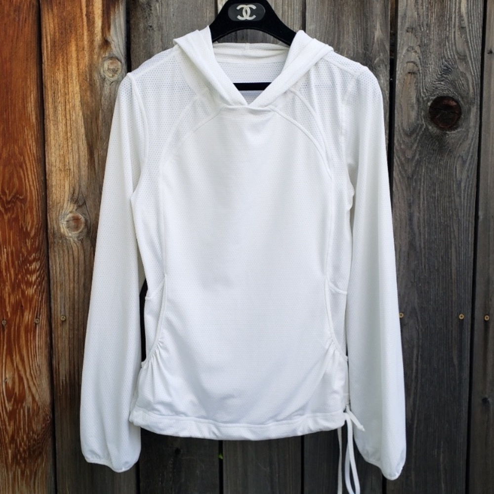 Lululemon White Drawstring Hoodie